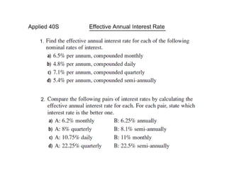 Effective annual interest rate asmt