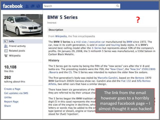 ?




   The link from the email
 however goes to a horribly
 managed Facebook page – I
almost thought it was hacked
 