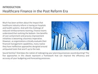 EFFECTIVE BUDGETING & FORECASTING IN HEALTHCARE By Dr.Mahboob Khan MHA,Phd 