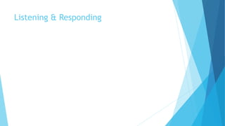 Listening & Responding
 