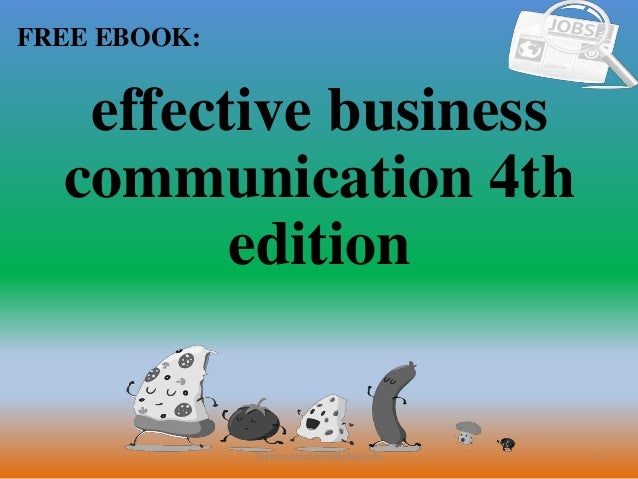 Effective Business Munication 4th Edition Pdf Free Download