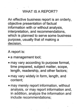 Effective Business Report