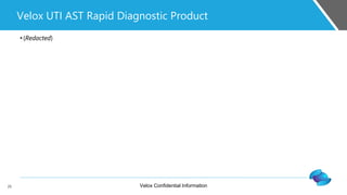 25
Velox UTI AST Rapid Diagnostic Product
•(Redacted)
Velox Confidential Information
 