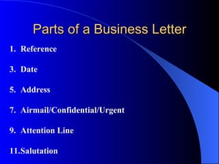 BUSINESS LETTERS 