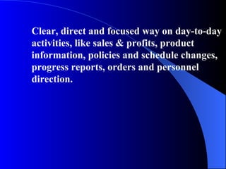 Purpose Gives busy readers information fast Announce Company Policy Makes a request Explain a Procedure Clarify Information Alerts reader to a problem Reminds readers about a meeting, policy & procedure 