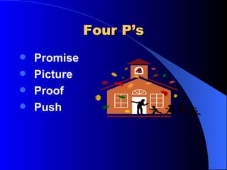 Action ? Make audience want to buy, find out more or make a call Make it clear what the reader should do next 