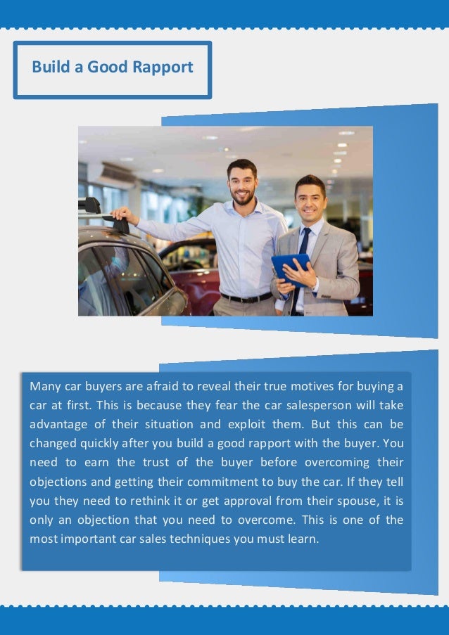 Effective Car Sales Techniques
