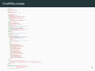 FindPNG.cmake
if(PNG_FIND_QUIETLY)
set(_FIND_ZLIB_ARG QUIET)
endif()
find_package(ZLIB ${_FIND_ZLIB_ARG})
if(ZLIB_FOUND)
find_path(PNG_PNG_INCLUDE_DIR png.h
/usr/local/include/libpng # OpenBSD
)
list(APPEND PNG_NAMES png libpng)
unset(PNG_NAMES_DEBUG)
set(_PNG_VERSION_SUFFIXES 17 16 15 14 12)
if (PNG_FIND_VERSION MATCHES "^([0-9]+).([0-9]+)(..*)?$")
set(_PNG_VERSION_SUFFIX_MIN "${CMAKE_MATCH_1}${CMAKE_MATCH_2}")
if (PNG_FIND_VERSION_EXACT)
set(_PNG_VERSION_SUFFIXES ${_PNG_VERSION_SUFFIX_MIN})
else ()
string(REGEX REPLACE
"${_PNG_VERSION_SUFFIX_MIN}.*" "${_PNG_VERSION_SUFFIX_MIN}"
_PNG_VERSION_SUFFIXES "${_PNG_VERSION_SUFFIXES}")
endif ()
unset(_PNG_VERSION_SUFFIX_MIN)
endif ()
foreach(v IN LISTS _PNG_VERSION_SUFFIXES)
list(APPEND PNG_NAMES png${v} libpng${v})
list(APPEND PNG_NAMES_DEBUG png${v}d libpng${v}d)
endforeach()
unset(_PNG_VERSION_SUFFIXES)
# For compatibility with versions prior to this multi-config search, honor
# any PNG_LIBRARY that is already specified and skip the search.
if(NOT PNG_LIBRARY)
find_library(PNG_LIBRARY_RELEASE NAMES ${PNG_NAMES})
find_library(PNG_LIBRARY_DEBUG NAMES ${PNG_NAMES_DEBUG})
include(${CMAKE_CURRENT_LIST_DIR}/SelectLibraryConfigurations.cmake)
select_library_configurations(PNG)
mark_as_advanced(PNG_LIBRARY_RELEASE PNG_LIBRARY_DEBUG)
endif()
unset(PNG_NAMES)
unset(PNG_NAMES_DEBUG)
# Set by select_library_configurations(), but we want the one from
# find_package_handle_standard_args() below.
unset(PNG_FOUND)
if (PNG_LIBRARY AND PNG_PNG_INCLUDE_DIR)
# png.h includes zlib.h. Sigh.
set(PNG_INCLUDE_DIRS ${PNG_PNG_INCLUDE_DIR} ${ZLIB_INCLUDE_DIR} )
set(PNG_INCLUDE_DIR ${PNG_INCLUDE_DIRS} ) # for backward compatibility
set(PNG_LIBRARIES ${PNG_LIBRARY} ${ZLIB_LIBRARY})
if (CYGWIN)
if(BUILD_SHARED_LIBS)
# No need to define PNG_USE_DLL here, because it's default for Cygwin.
else()
set (PNG_DEFINITIONS -DPNG_STATIC)
endif()
endif ()
if(NOT TARGET PNG::PNG)
add_library(PNG::PNG UNKNOWN IMPORTED)
set_target_properties(PNG::PNG PROPERTIES
INTERFACE_COMPILE_DEFINITIONS "${PNG_DEFINITIONS}"
INTERFACE_INCLUDE_DIRECTORIES "${PNG_INCLUDE_DIRS}"
INTERFACE_LINK_LIBRARIES ZLIB::ZLIB)
if(EXISTS "${PNG_LIBRARY}")
set_target_properties(PNG::PNG PROPERTIES
IMPORTED_LINK_INTERFACE_LANGUAGES "C"
IMPORTED_LOCATION "${PNG_LIBRARY}")
endif()
if(EXISTS "${PNG_LIBRARY_RELEASE}")
set_property(TARGET PNG::PNG APPEND PROPERTY
IMPORTED_CONFIGURATIONS RELEASE)
set_target_properties(PNG::PNG PROPERTIES
IMPORTED_LINK_INTERFACE_LANGUAGES_RELEASE "C"
IMPORTED_LOCATION_RELEASE "${PNG_LIBRARY_RELEASE}")
endif()
if(EXISTS "${PNG_LIBRARY_DEBUG}")
set_property(TARGET PNG::PNG APPEND PROPERTY
IMPORTED_CONFIGURATIONS DEBUG)
set_target_properties(PNG::PNG PROPERTIES
IMPORTED_LINK_INTERFACE_LANGUAGES_DEBUG "C"
IMPORTED_LOCATION_DEBUG "${PNG_LIBRARY_DEBUG}")
endif()
endif()
endif ()
if (PNG_PNG_INCLUDE_DIR AND EXISTS "${PNG_PNG_INCLUDE_DIR}/png.h")
file(STRINGS "${PNG_PNG_INCLUDE_DIR}/png.h" png_version_str REGEX "^#define[ t]+PNG_LIBPNG_VER_STRING[ t]+".+"")
string(REGEX REPLACE "^#define[ t]+PNG_LIBPNG_VER_STRING[ t]+"([^"]+)".*" "1" PNG_VERSION_STRING "${png_version_str}")
unset(png_version_str)
endif ()
endif()
include(${CMAKE_CURRENT_LIST_DIR}/FindPackageHandleStandardArgs.cmake)
find_package_handle_standard_args(PNG
REQUIRED_VARS PNG_LIBRARY PNG_PNG_INCLUDE_DIR
VERSION_VAR PNG_VERSION_STRING)
mark_as_advanced(PNG_PNG_INCLUDE_DIR PNG_LIBRARY )
23
 