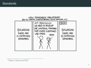 Standards
0https://xkcd.com/927/
3
 