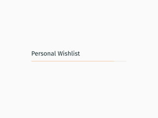 Personal Wishlist
 