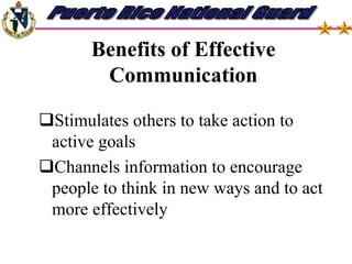 Benefits of Effective CommunicationAchieves shared understanding