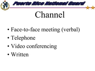 STAGES IN THE COMMUNICATIONS PROCESS