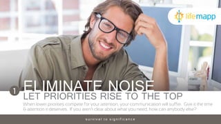 ™
™
ELIMINATE NOISELET PRIORITIES RISE TO THE TOP
1
When lower priorities compete for your attention, your communication s...