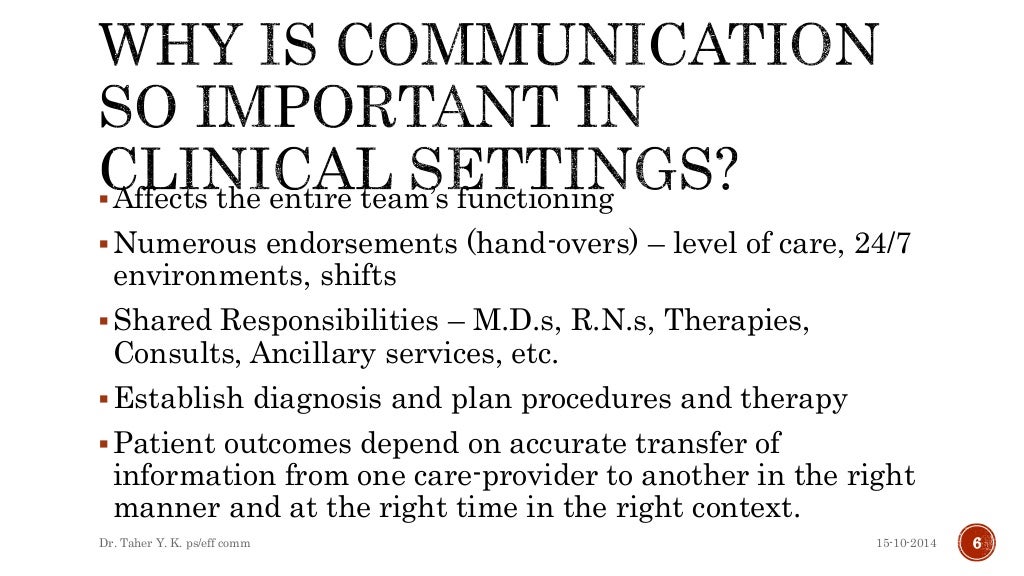 Effective communication in patient safety and healthcare