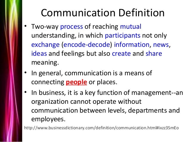 what is the definition of an effective communication