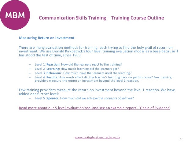 communication skills training