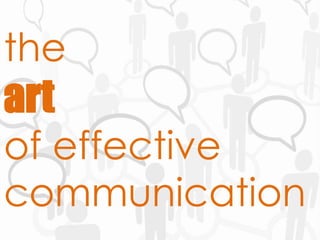 the
art
of effective
communication
 