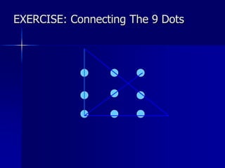 EXERCISE: Connecting The 9 Dots
 