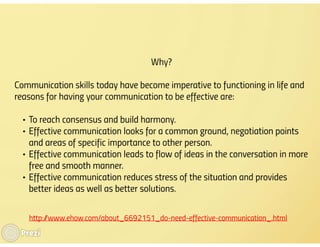 Effective communication how & why