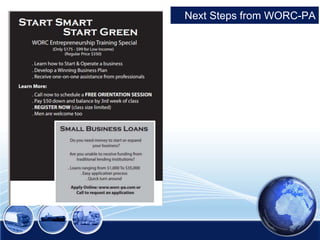 Next Steps from WORC-PA 
 