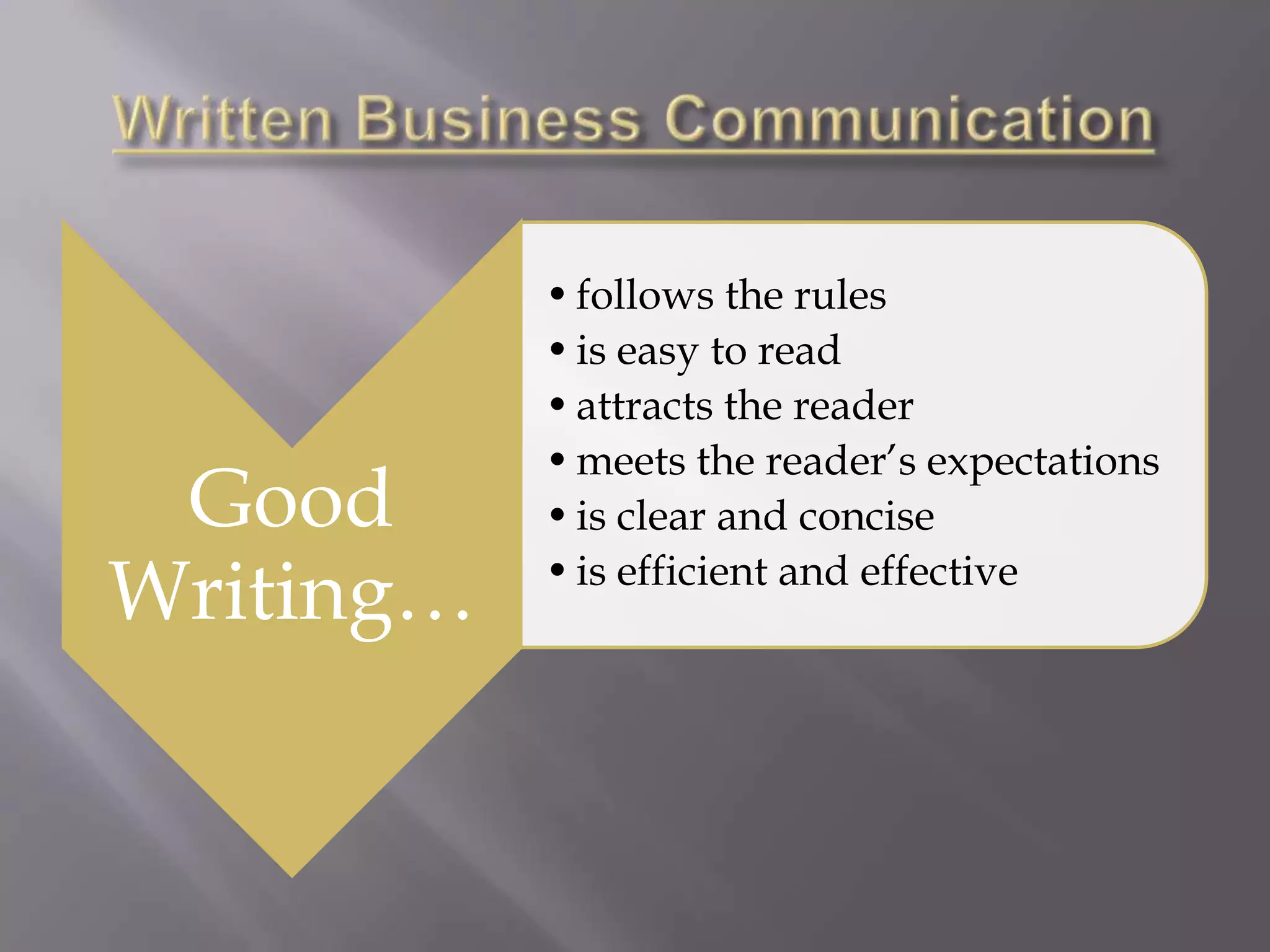 Written Business Communication