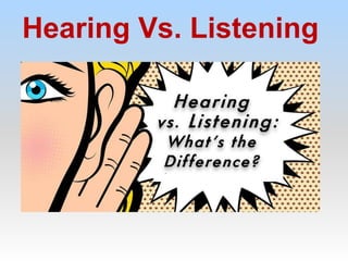 Hearing Vs. Listening
 