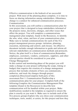 Effective communication is the bedrock of an successful project. Wit ...
