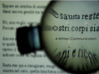 4-Written Communication
 