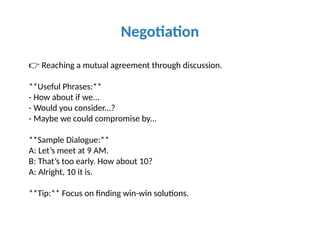 Effective Communication Skills: Asking, Presenting, and Negotiating ...