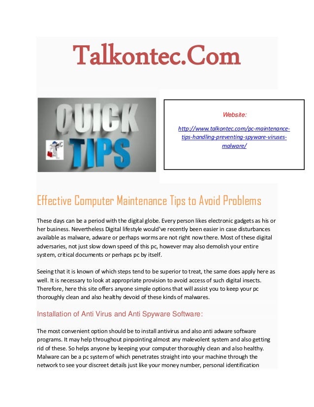 Effective computer maintenance tips to avoid problems