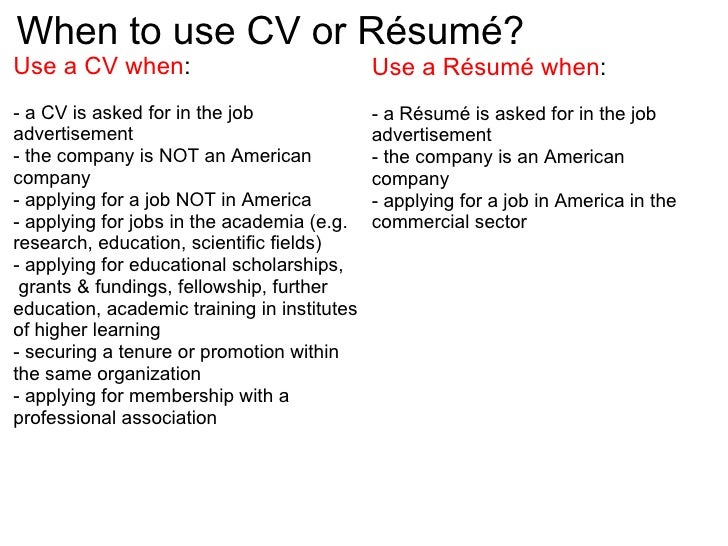 Or cv or resume or