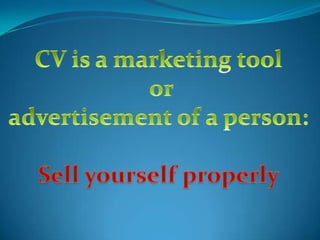 Effective cv writing