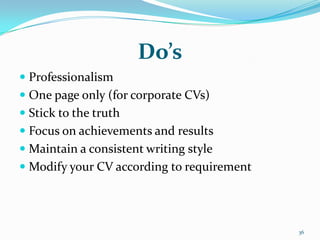 Effective cv writing | PPTX
