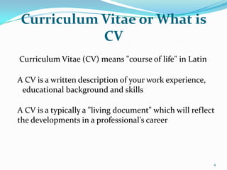 Effective cv writing | PPTX
