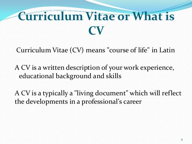 Cv writing what