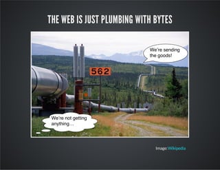 THE WEB IS JUST PLUMBING WITH BYTES
Image:Wikipedia
 