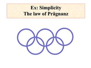 Ex: Simplicity The law of  Prägnanz 