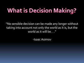Sensibly Effective decision making | PPTX