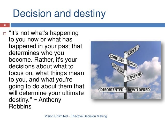 Effective decision making