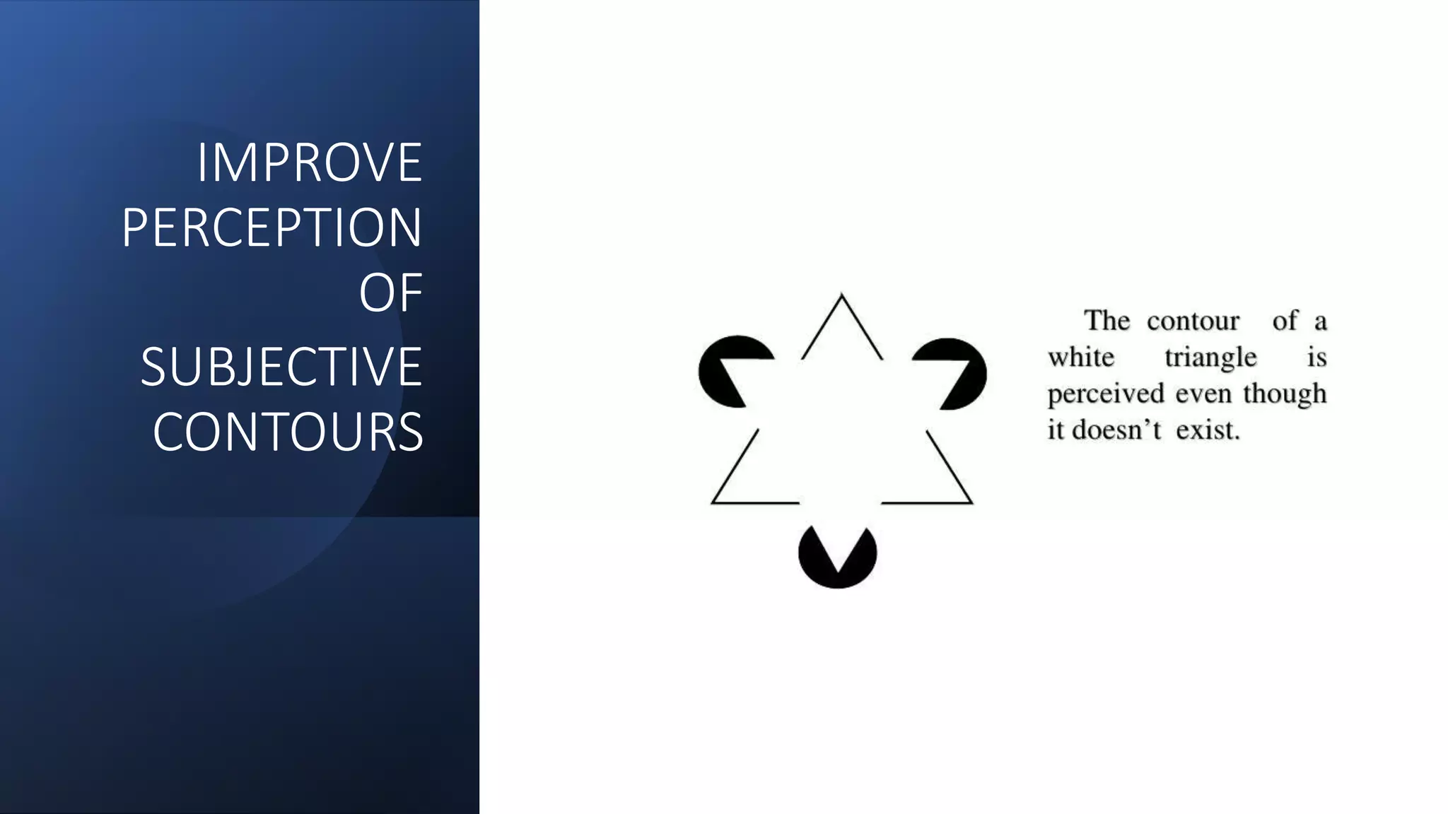 IMPROVE
PERCEPTION
OF
SUBJECTIVE
CONTOURS
 