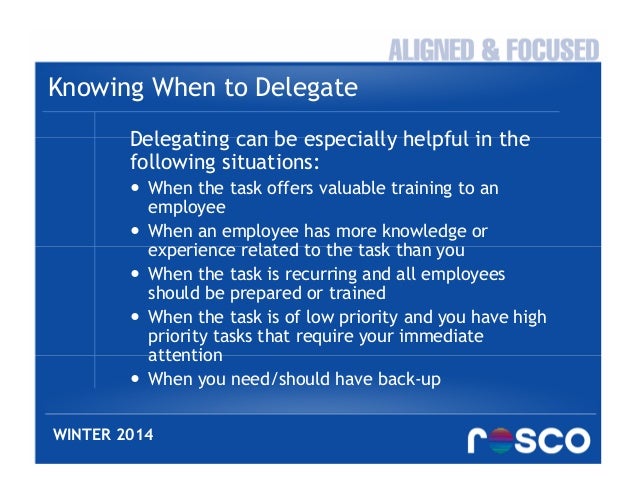 Effective Delegation