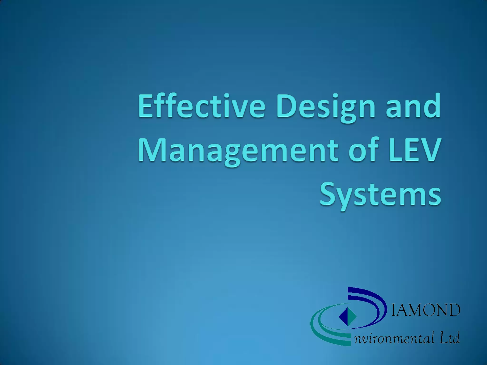 Effective design and management of LEV systems | PDF