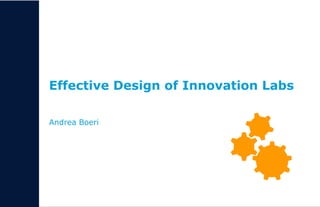 1
Effective Design of Innovation Labs
Andrea Boeri
 