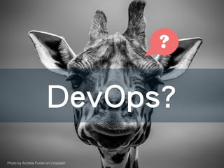 Photo by Andrew Furlan on Unsplash
DevOps?
?
 