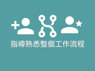 指導熟悉整個工作流程
 