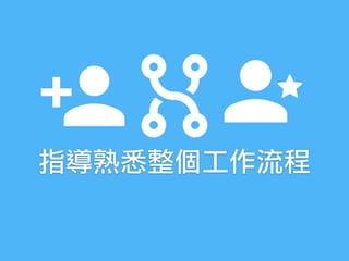 指導熟悉整個工作流程
 