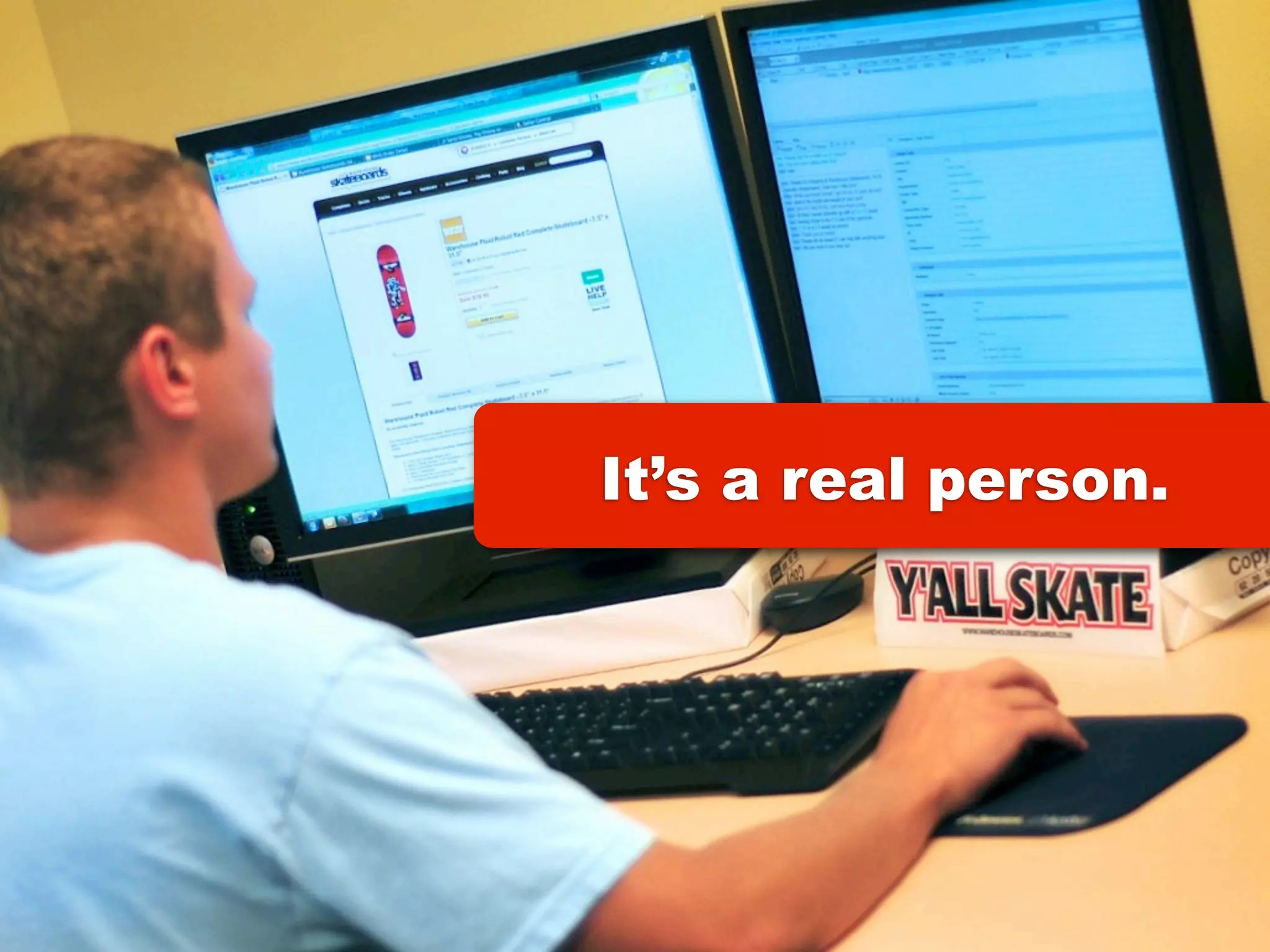 It’s a real person.
 