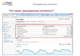 www.comagic.ru
Расширенные сегменты
Что такое «расширенные сегменты»?
www.nlp-marketing.ru
www.nlp-marketing.ru
 