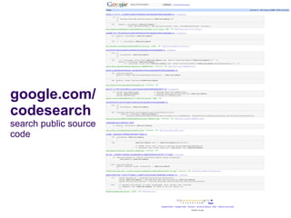google.com/codesearch search public source code 