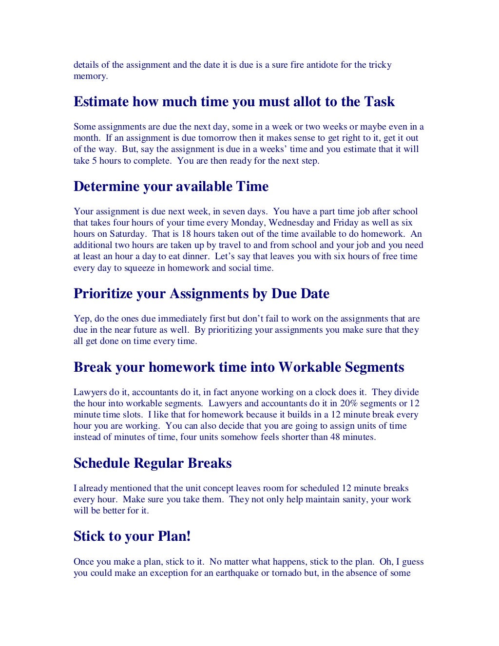 What makes homework effective image